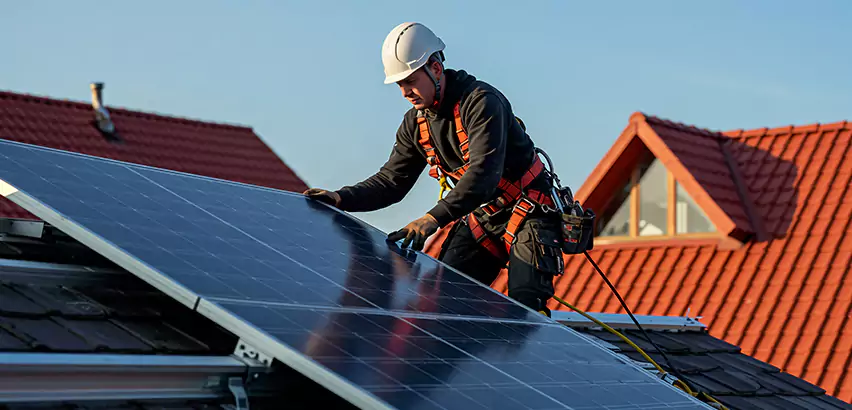 Solar Panels on Steel Roof Installation in Glen Ellyn